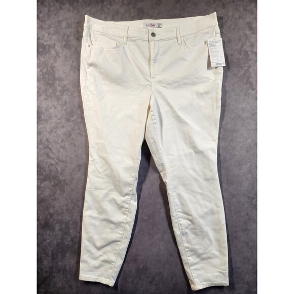 Athleta Skulptek Ultra Skinny Jeans Womens Plus Size 22 X White Stretch New NWT - Picture 1 of 12